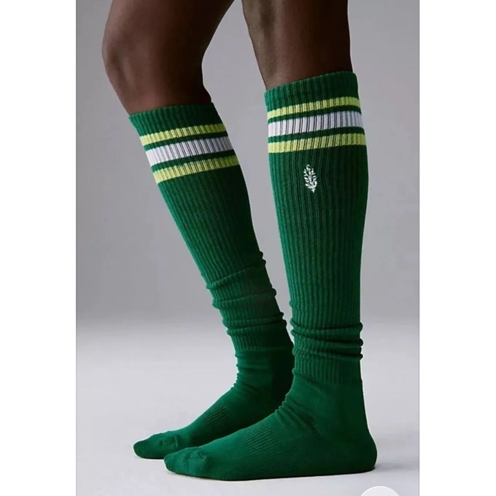 Free People Movement Knee-High Logo Stripe Socks, 2 pairs, NWT